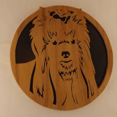 Yorkshire Terrier scroll wall art